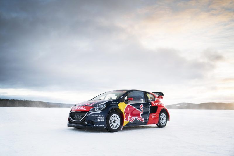 The car of Sebastien Loeb in Åre, Sweden on March 16, 2016.