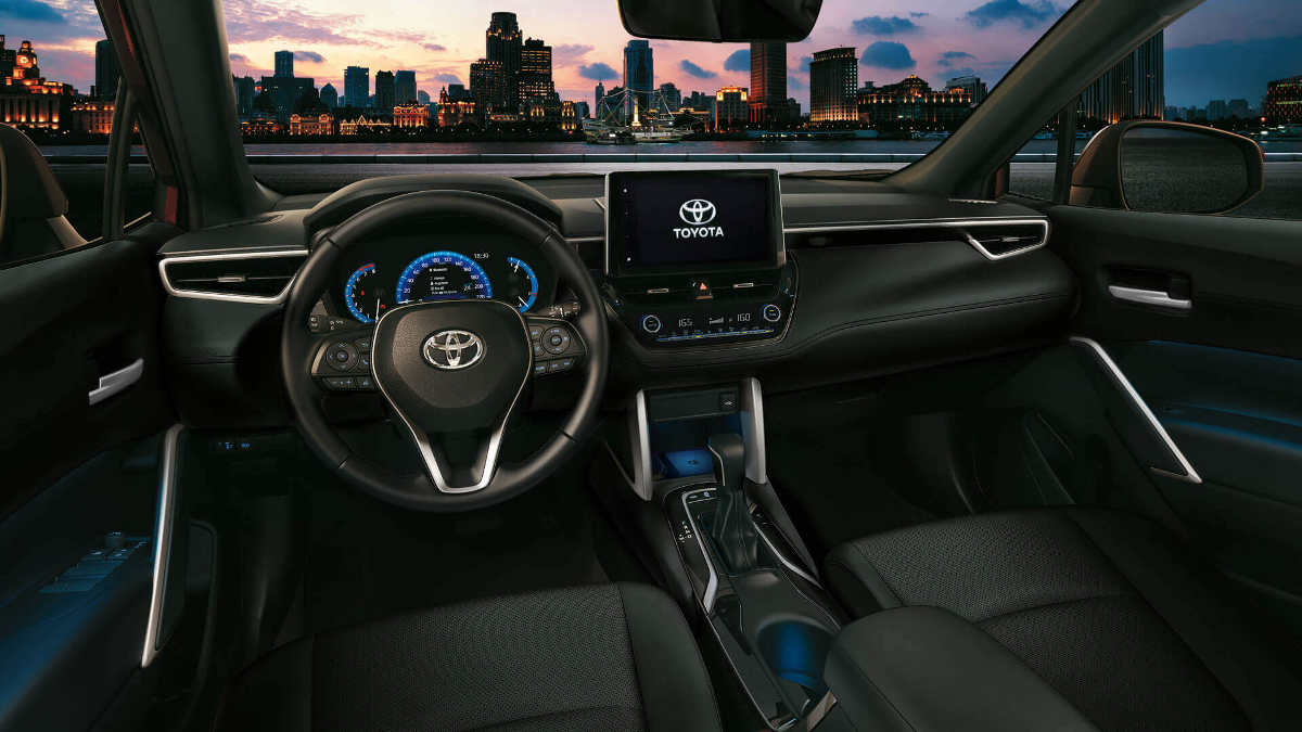 Interior del Toyota Corolla Cross Hybrid