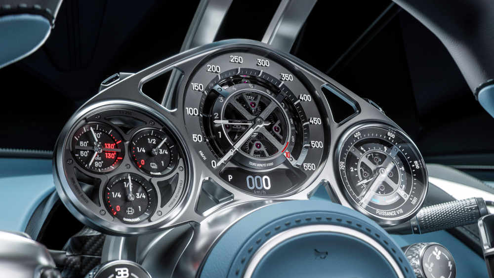 bugatti tourbillo tablero instrumentos